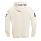 NFL DALLAS COWBOYS ECHO LOGO MEN'S FLEECE PULLOVER HOODIE (EGGSHELL)