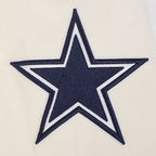 NFL DALLAS COWBOYS ECHO LOGO MEN'S FLEECE PULLOVER HOODIE (EGGSHELL)