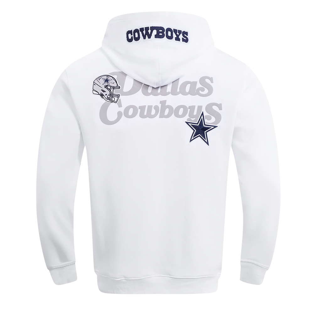 NFL DALLAS COWBOYS SOUVENIR CHANDAIL À CAPUCHON EN MOLLETON POUR HOMME (BLANC)