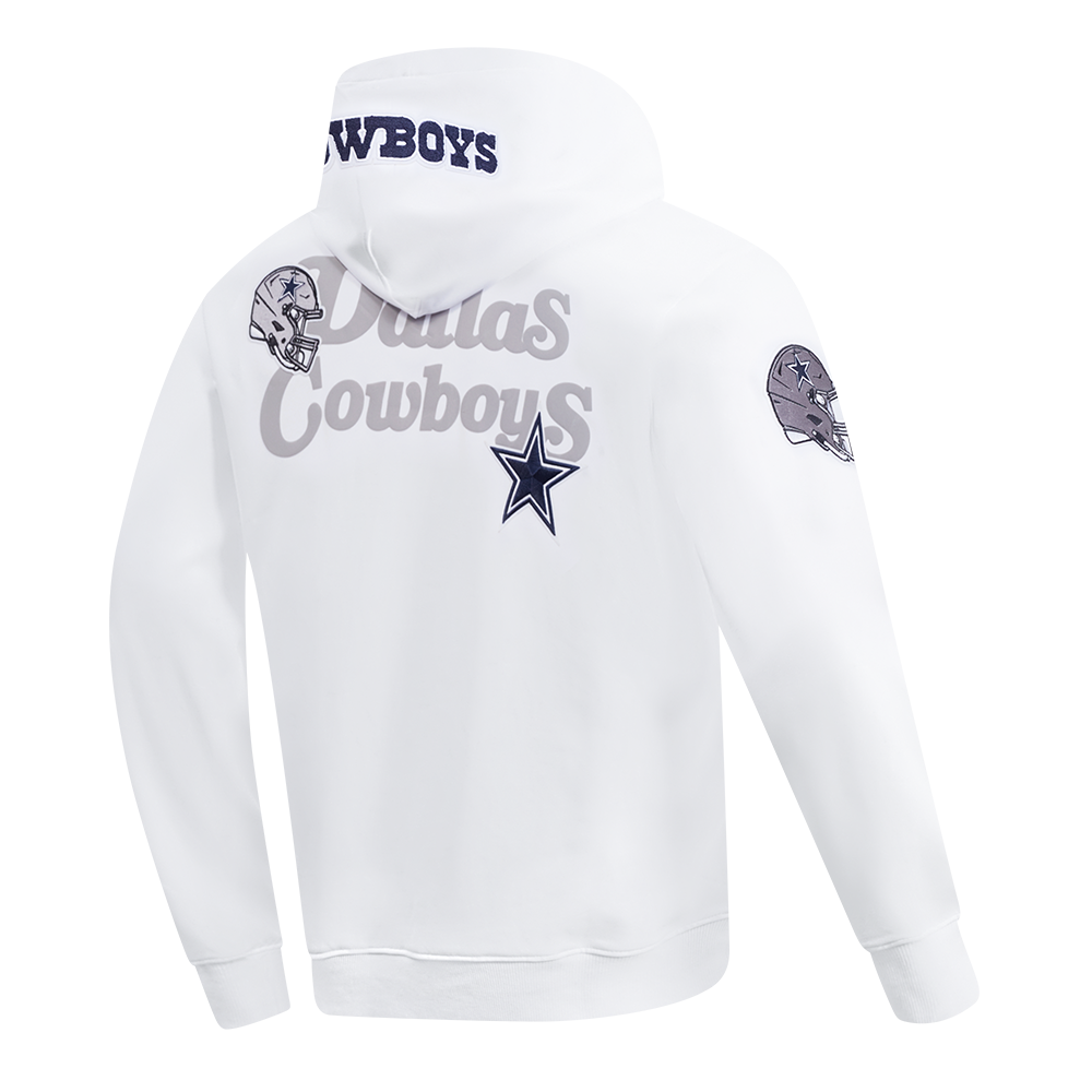 NFL DALLAS COWBOYS SOUVENIR CHANDAIL À CAPUCHON EN MOLLETON POUR HOMME (BLANC)