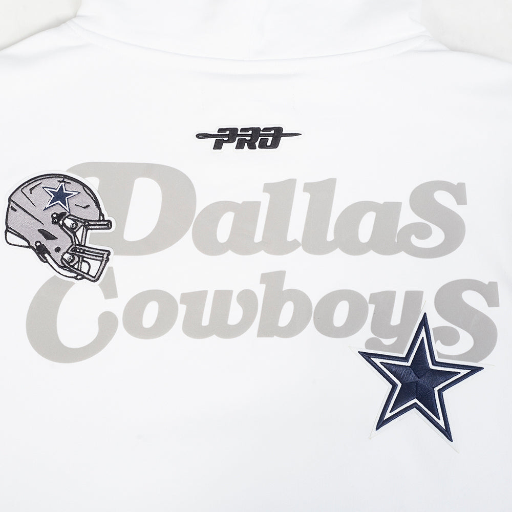 NFL DALLAS COWBOYS SOUVENIR CHANDAIL À CAPUCHON EN MOLLETON POUR HOMME (BLANC)