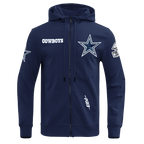 NFL DALLAS COWBOYS CLASSIC WIND SUIT CHANDAIL À CAPUCHON TISSÉ À GLISSIÈRE POUR HOMME (MARINE MINUIT)