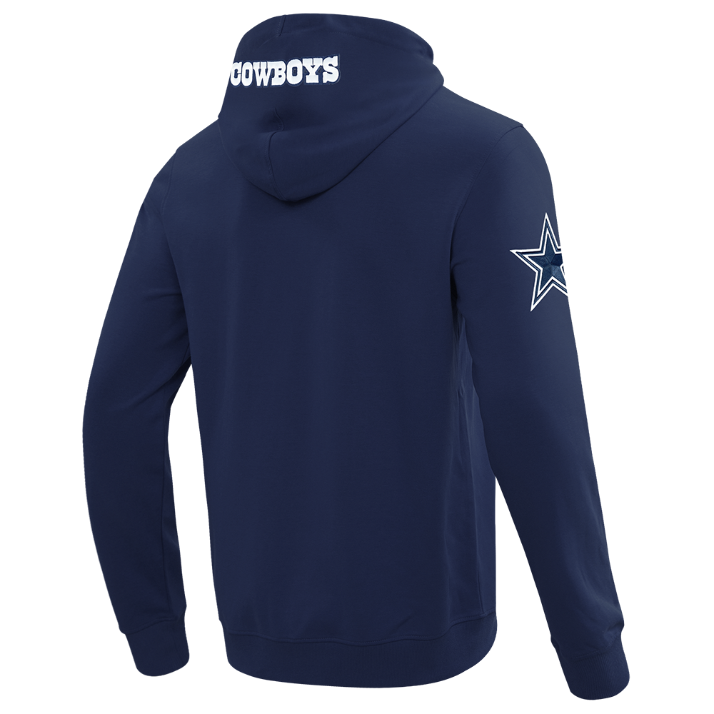 NFL DALLAS COWBOYS CLASSIC WIND SUIT CHANDAIL À CAPUCHON TISSÉ À GLISSIÈRE POUR HOMME (MARINE MINUIT)
