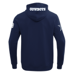 NFL DALLAS COWBOYS CLASSIC WIND SUIT CHANDAIL À CAPUCHON TISSÉ À GLISSIÈRE POUR HOMME (MARINE MINUIT)