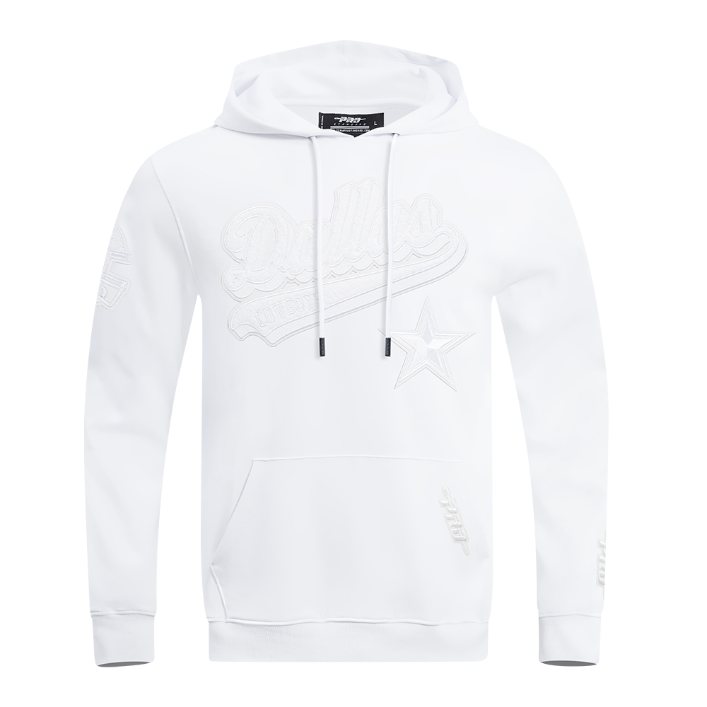 NFL DALLAS COWBOYS WHITE OUT CHANDAIL À CAPUCHON EN MAILLE DOUBLE POUR HOMME (BLANC)