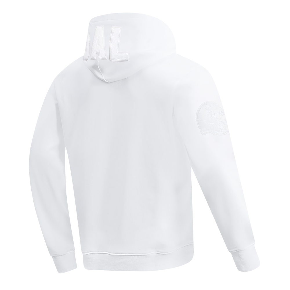 NFL DALLAS COWBOYS WHITE OUT CHANDAIL À CAPUCHON EN MAILLE DOUBLE POUR HOMME (BLANC)