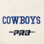 NFL DALLAS COWBOYS BEST OF MEN'S DROP SHOULDER FLC CREWNECK (EGGSHELL)
