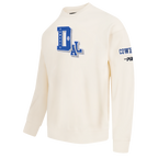 NFL DALLAS COWBOYS BEST OF MEN'S DROP SHOULDER FLC CREWNECK (EGGSHELL)