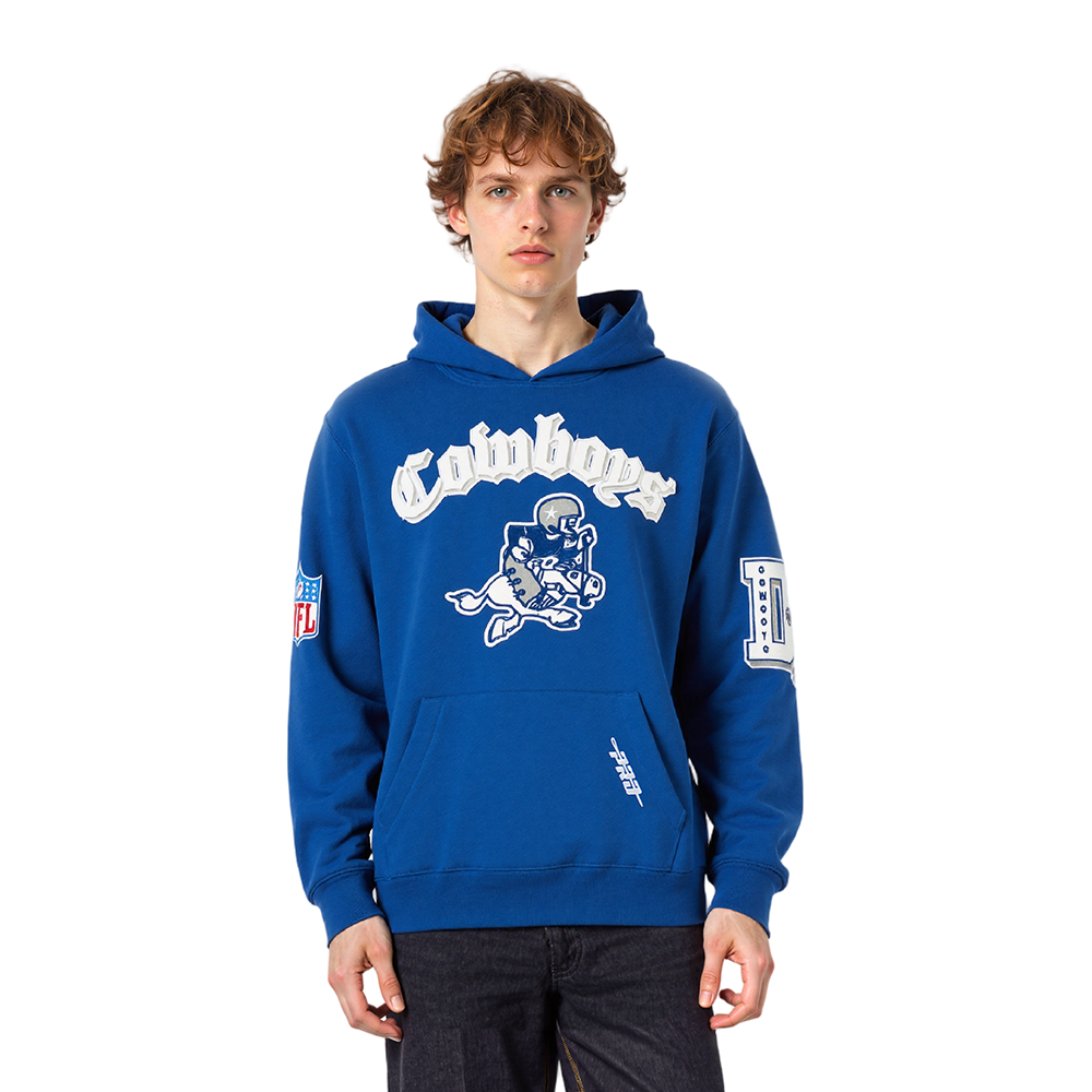 NFL DALLAS COWBOYS BEST OF CHANDAIL À CAPUCHON À ÉPAULES TOMBANTES POUR HOMME (BLEU DODGER)