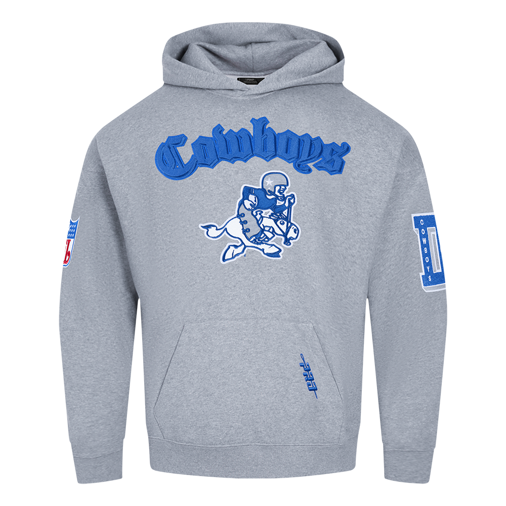 NFL DALLAS COWBOYS BEST OF CHANDAIL À CAPUCHON À ÉPAULES TOMBANTES POUR HOMME (GRIS CHINÉ FONCÉ)