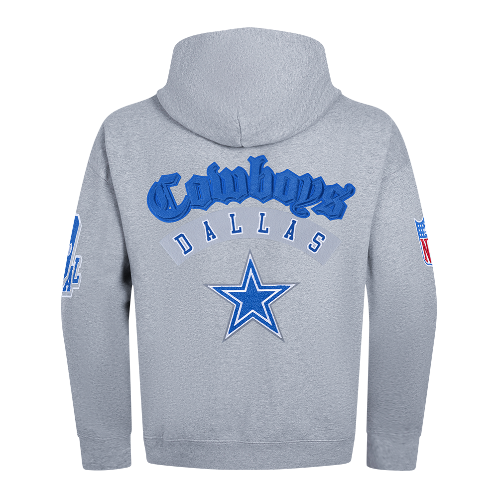 NFL DALLAS COWBOYS BEST OF CHANDAIL À CAPUCHON À ÉPAULES TOMBANTES POUR HOMME (GRIS CHINÉ FONCÉ)