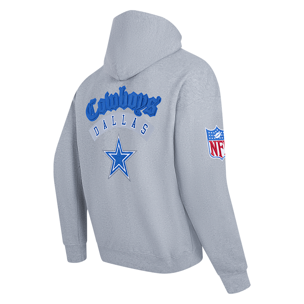 NFL DALLAS COWBOYS BEST OF CHANDAIL À CAPUCHON À ÉPAULES TOMBANTES POUR HOMME (GRIS CHINÉ FONCÉ)