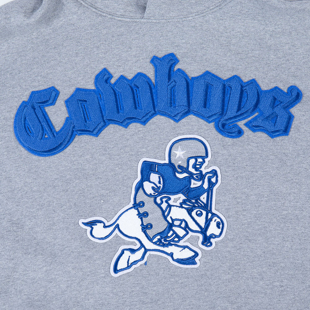 NFL DALLAS COWBOYS BEST OF CHANDAIL À CAPUCHON À ÉPAULES TOMBANTES POUR HOMME (GRIS CHINÉ FONCÉ)