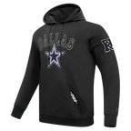 NFL DALLAS COWBOYS REBEL ATHLETICS MEN'S FLC PO HOODIE (BLACK)