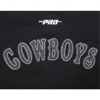 NFL DALLAS COWBOYS REBEL ATHLETICS MEN'S FLC PO HOODIE (BLACK)