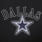 NFL DALLAS COWBOYS REBEL ATHLETICS MEN'S FLC PO HOODIE (BLACK)
