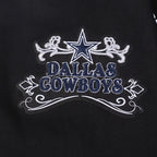 NFL DALLAS COWBOYS REBEL ATHLETICS MEN'S FLC PO HOODIE (BLACK)