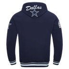 NFL DALLAS COWBOYS TEAM BADGE MEN'S RIB PO HOODIE (MIDNIGHT NAVY)