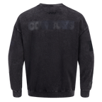NFL DALLAS COWBOYS WASHED VANGUARD CHANDAIL OUATÉ À COL ROND POUR HOMME (NOIR DÉLAVÉ)