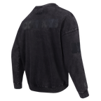 NFL DALLAS COWBOYS WASHED VANGUARD CHANDAIL OUATÉ À COL ROND POUR HOMME (NOIR DÉLAVÉ)