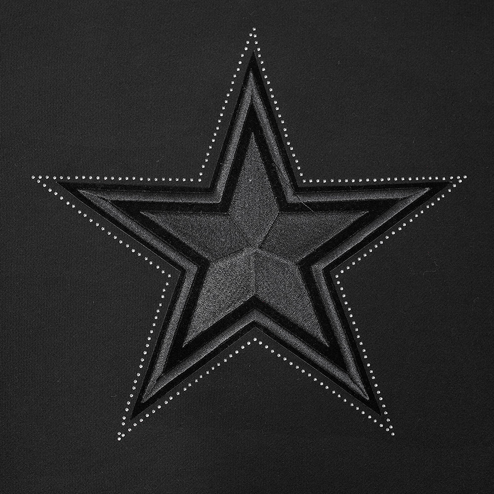 NFL DALLAS COWBOYS BLACKOUT CHANDAIL À CAPUCHON EN MOLLETON À ÉPAULES TOMBANTES POUR HOMME (NOIR)