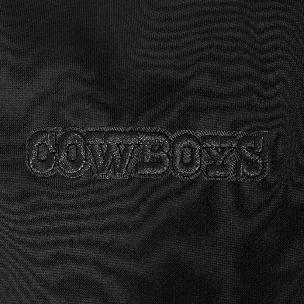 NFL DALLAS COWBOYS BLACKOUT CHANDAIL À CAPUCHON EN MOLLETON À ÉPAULES TOMBANTES POUR HOMME (NOIR)