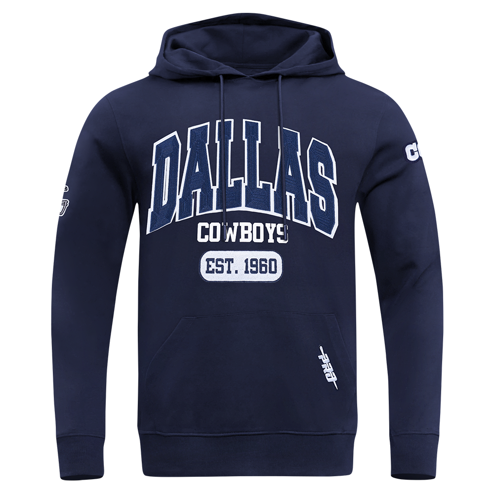 NFL DALLAS COWBOYS CITY ARCH CHANDAIL À CAPUCHON EN MOLLETON POUR HOMME (MARINE MINUIT)