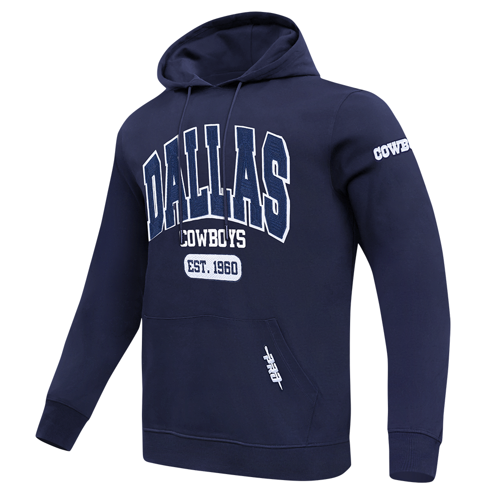 NFL DALLAS COWBOYS CITY ARCH CHANDAIL À CAPUCHON EN MOLLETON POUR HOMME (MARINE MINUIT)