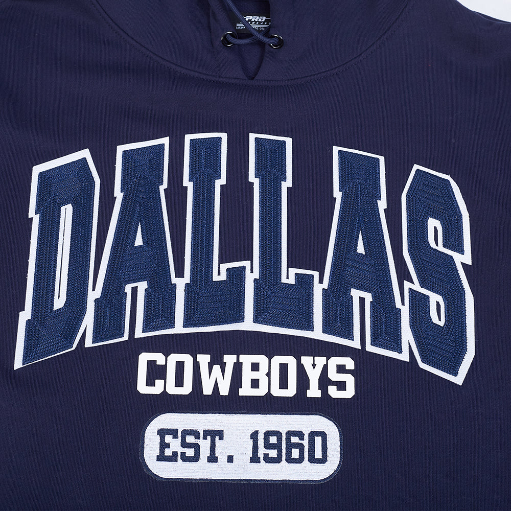 NFL DALLAS COWBOYS CITY ARCH CHANDAIL À CAPUCHON EN MOLLETON POUR HOMME (MARINE MINUIT)