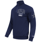 NFL DALLAS COWBOYS CITY ARCH HAUT EN MOLLETON À GLISSIÈRE AU QUART POUR HOMME (MARINE MINUIT)