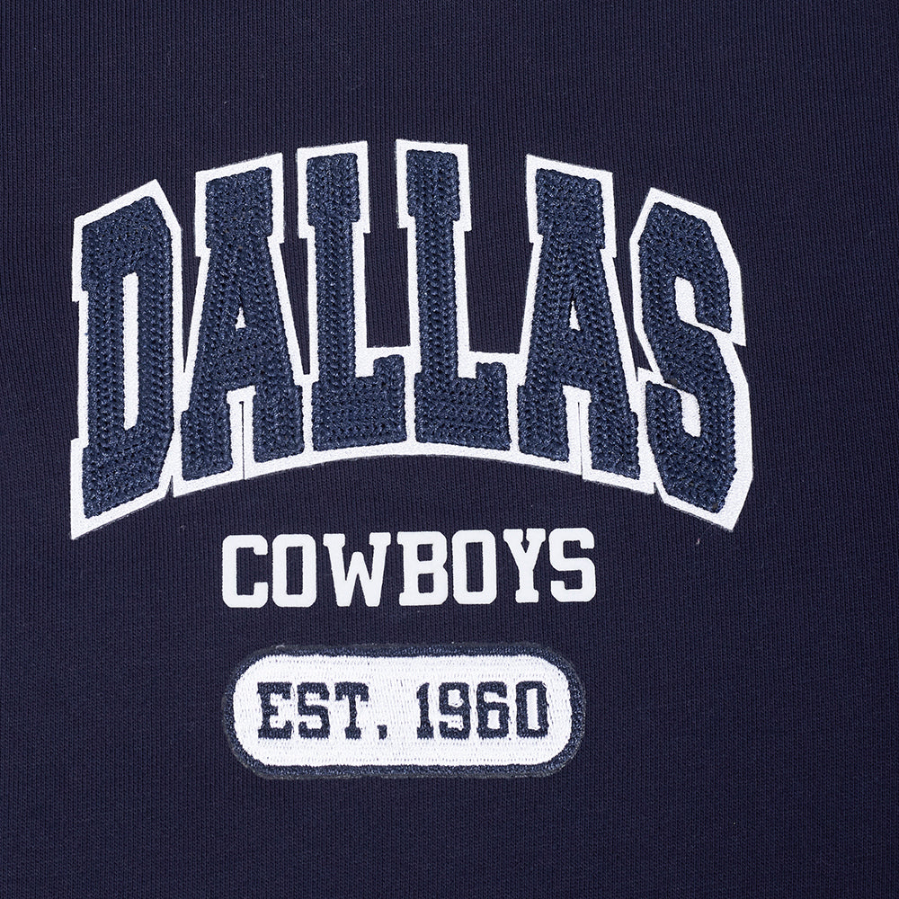 NFL DALLAS COWBOYS CITY ARCH HAUT EN MOLLETON À GLISSIÈRE AU QUART POUR HOMME (MARINE MINUIT)