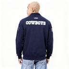 NFL DALLAS COWBOYS CITY ARCH HAUT EN MOLLETON À GLISSIÈRE AU QUART POUR HOMME (MARINE MINUIT)