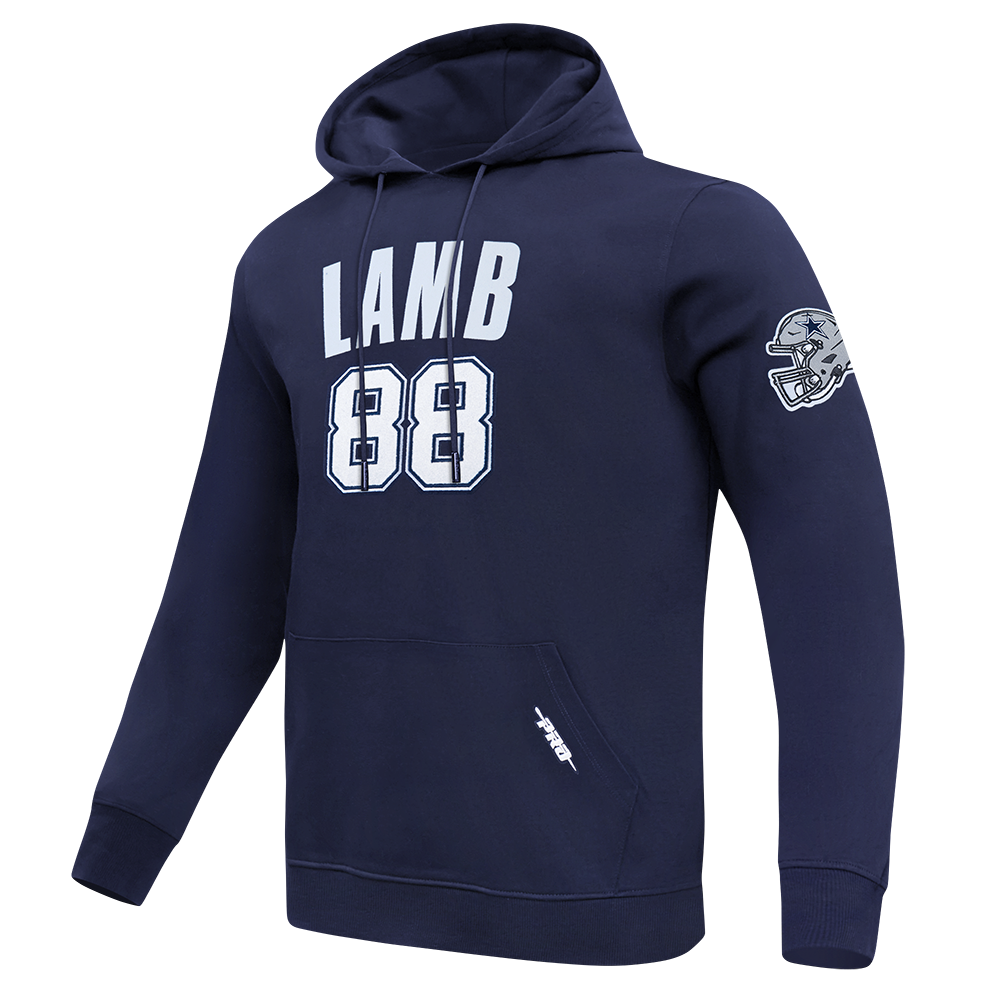 NFL DALLAS COWBOYS CEE DEE LAMB #88 CLASSIC PNN CHANDAIL À CAPUCHON EN MAILLE DOUBLE POUR HOMME