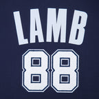 NFL DALLAS COWBOYS CEE DEE LAMB #88 CLASSIC PNN CHANDAIL À CAPUCHON EN MAILLE DOUBLE POUR HOMME