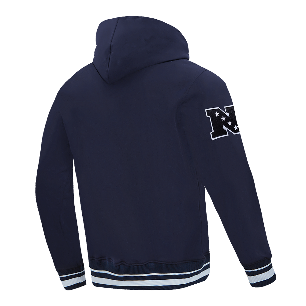 NFL DALLAS COWBOYS LETTERMAN CHANDAIL À CAPUCHON POUR HOMME (MARINE MINUIT)