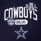 NFL DALLAS COWBOYS LETTERMAN CHANDAIL À CAPUCHON POUR HOMME (MARINE MINUIT)