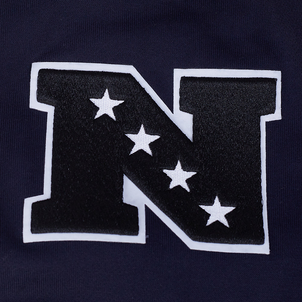 NFL DALLAS COWBOYS LETTERMAN CHANDAIL À CAPUCHON POUR HOMME (MARINE MINUIT)