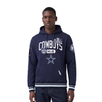 NFL DALLAS COWBOYS LETTERMAN CHANDAIL À CAPUCHON POUR HOMME (MARINE MINUIT)