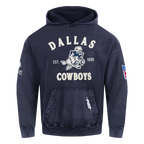 NFL DALLAS COWBOYS FIRST TEAM MEN'S PULL OVER HOODIE (WASHED MIDNIGHT NAVY)
