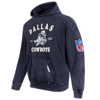 NFL DALLAS COWBOYS FIRST TEAM MEN'S PULL OVER HOODIE (WASHED MIDNIGHT NAVY)