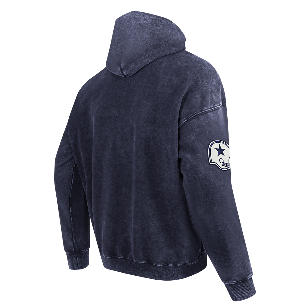 NFL DALLAS COWBOYS FIRST TEAM MEN'S PULL OVER HOODIE (WASHED MIDNIGHT NAVY)