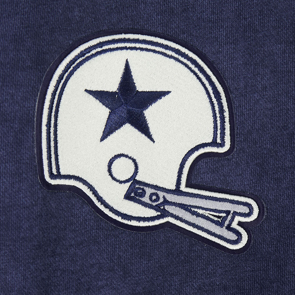 NFL DALLAS COWBOYS FIRST TEAM MEN'S PULL OVER HOODIE (WASHED MIDNIGHT NAVY)