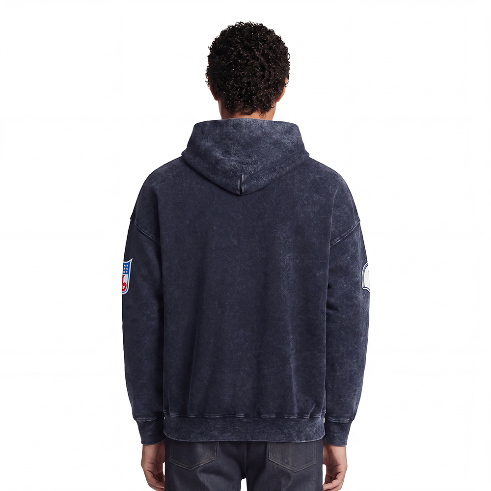 NFL DALLAS COWBOYS FIRST TEAM MEN'S PULL OVER HOODIE (WASHED MIDNIGHT NAVY)