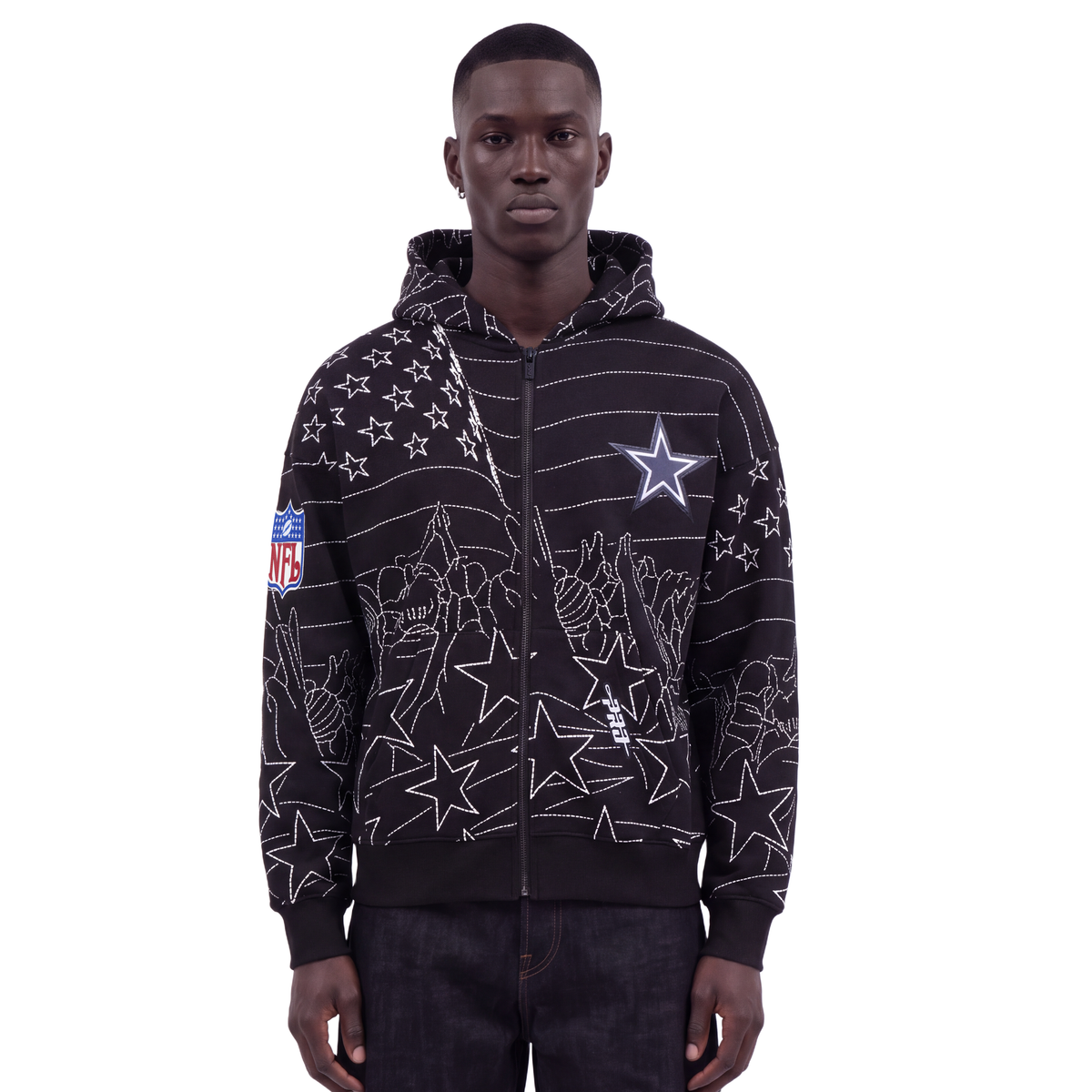 NFL DALLAS COWBOYS PRO PREMIUM MEN'S SWEATSHIRT (BLACK)