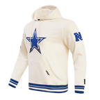 NFL DALLAS COWBOYS RETRO CLASSIC CHANDAIL À CAPUCHON POUR HOMME (COQUILLE D'ŒUF/BLEU DODGER)