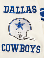 NFL DALLAS COWBOYS RETRO CLASSIC CHANDAIL À CAPUCHON POUR HOMME (COQUILLE D'ŒUF/BLEU DODGER)