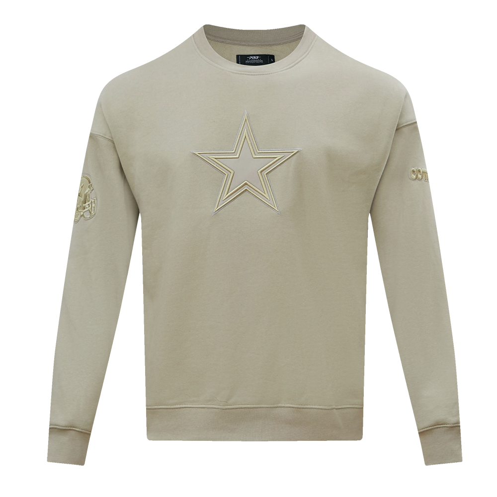 NFL DALLAS COWBOYS NEUTRAL CHANDAIL À COL ROND À ÉPAULES TOMBANTES POUR HOMME (TAUPE)