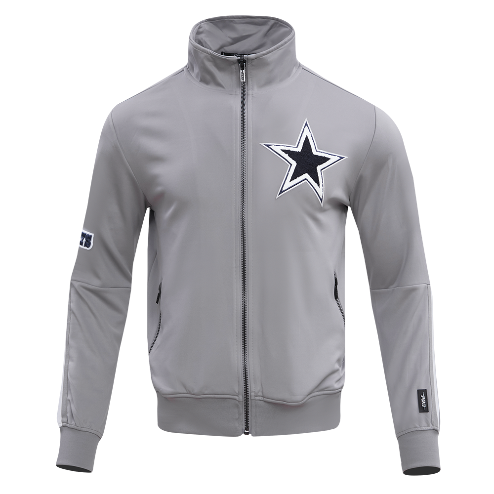 NFL DALLAS COWBOYS CLASSIC MEN'S TRACK JACKET (GRAY)
