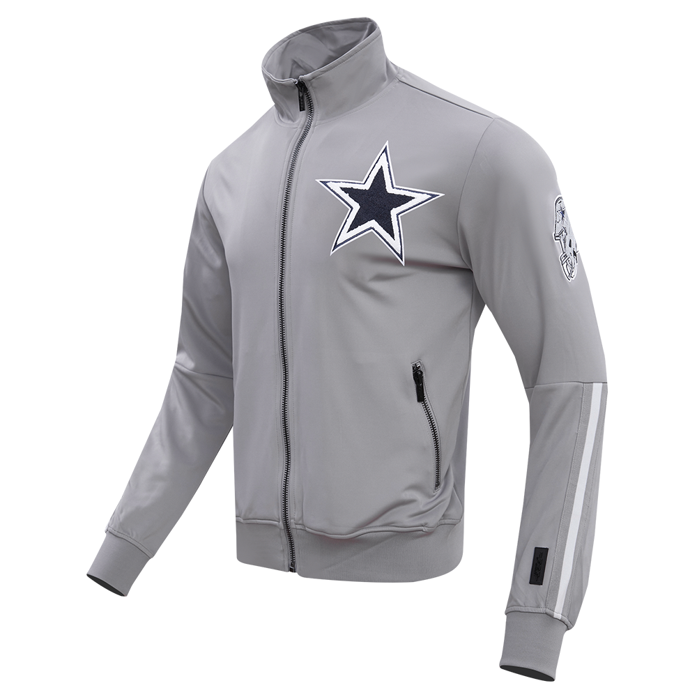 NFL DALLAS COWBOYS CLASSIC MEN'S TRACK JACKET (GRAY)