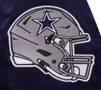 NFL DALLAS COWBOYS BLOUSON EN SATIN À GRAND LOGO POUR HOMME (MARINE MINUIT)